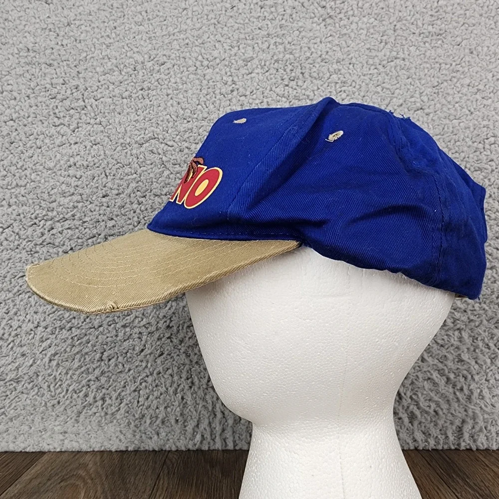 Vtg 1996 Looney Tunes Taz Snapback Hat Blue Tan Fresh‎ Caps USA Kids Distressed